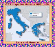 Italy & Greece Map for Garmin Devices On DVD